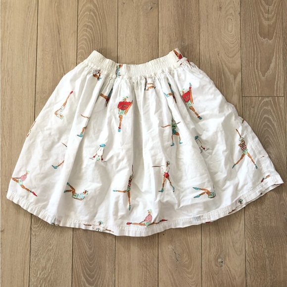 NAF NAF Paris Vintage Made in France Exercise Print Gathered Mini Skirt - Picture 6 of 10